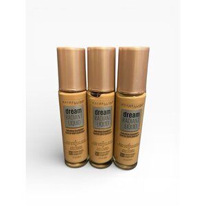 3X Maybelline Dream Radiant Liquid Hydrating Foundation  #90 Honey Beige, New